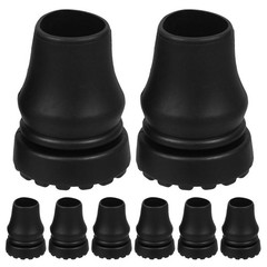 8Pcs Durable Black Cane Replacement Tips Non Slip Crutch Ends for Outdoor Use