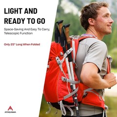 Lightweight Adjustable Aluminum Hiking Sticks With Cork Handle – Telescopic T…