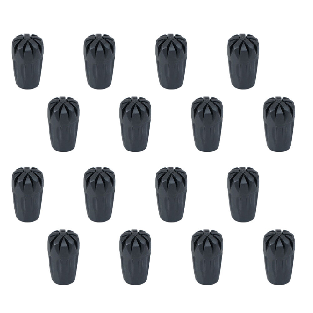 16pcs Mini Alpenstock Rubber Cover Case Pad Protector for Walking Hiking