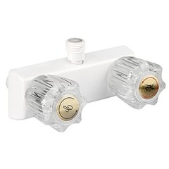 RV Exterior Shower Box Kit with Lock for Outside, Outdoor Non-Metallic RV white
