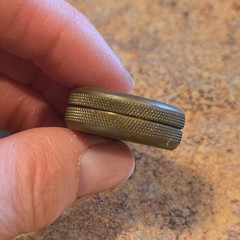 Marble’s Gladstone Michigan brass compass pin back