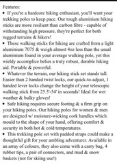 TrailBuddy Trekking Poles – Lightweight Collapsible Hiking Poles for Backpack…