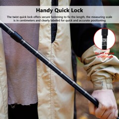 Pair of Hiking Trekking Poles Walking Sticks Alpenstock Telescopic Anti-Shock