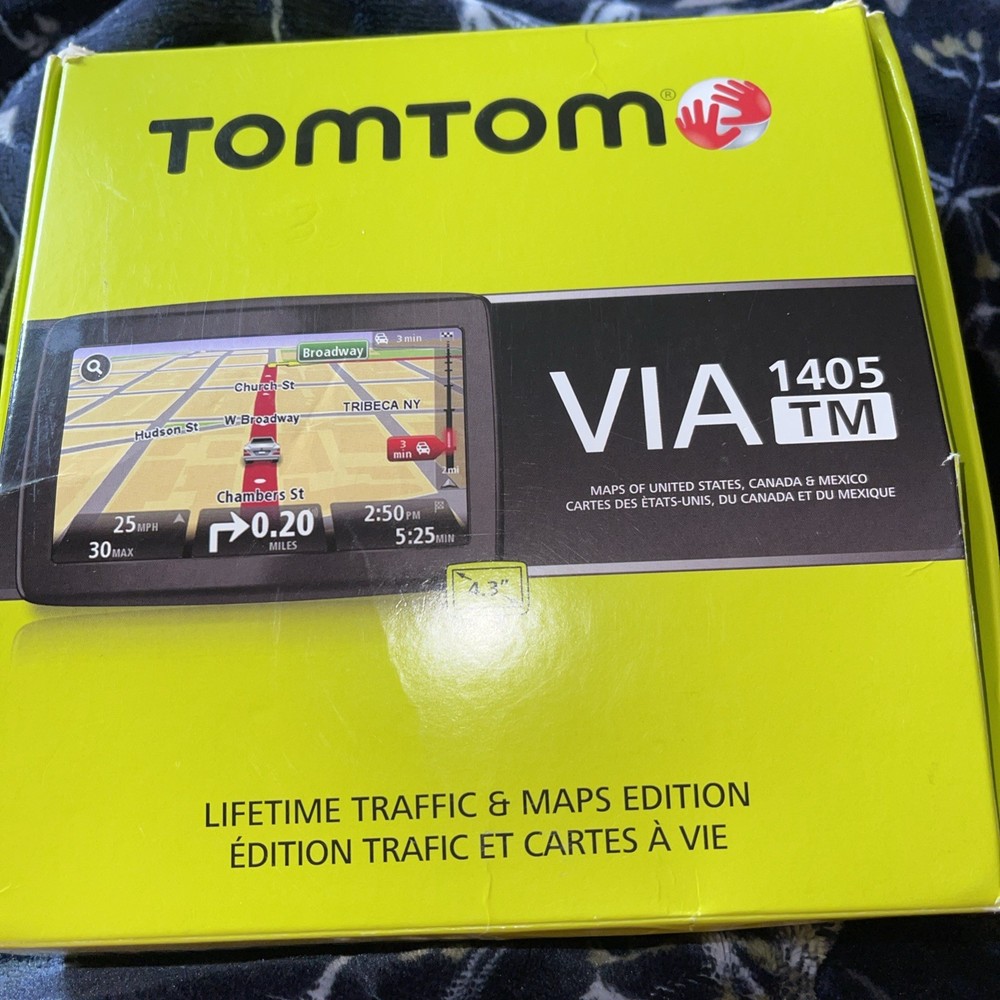 Tom Tom VIA 1405TM Portable GPS Navigator 4.3″ Touchscreen Lifetime Maps