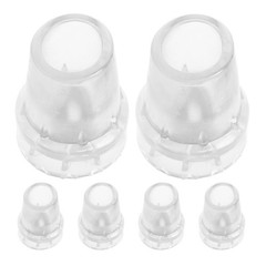 6Pcs Reusable Rubber Cane Tips for Walking Sticks Transparent Non Skid Foot Pads