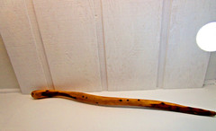 Wood Walking Stick 35.5″ Vintage Handmade Wood Snake Look💙