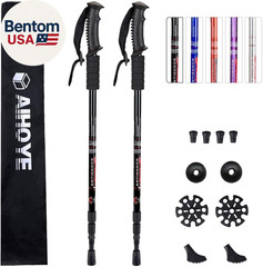 Hiking Trekking Poles, 2 Pack Collapsible, Lightweight, anti Shock, Walking Stic