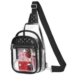 Clear Bag for Stadium Events – Crossbody Bag for Women Clear Medium Black
