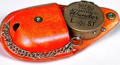 Not All Those Who Wander are Lost Quote Pocket Navigat Compass with Leather Case