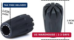 8 Piece Rubber Trekking Pole Tips Hiking Walking Sticks Caps Ends Replacement
