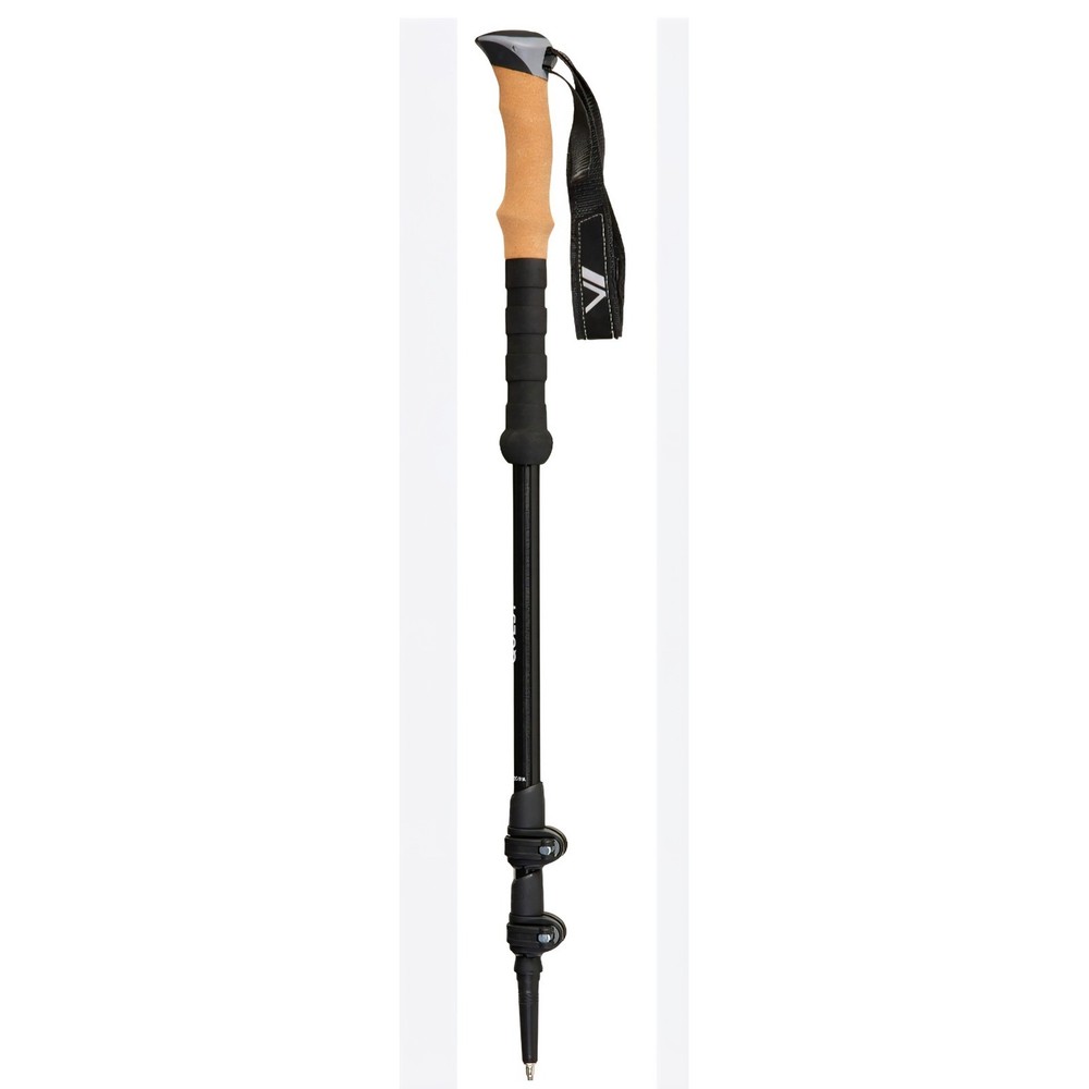 2 Cascade Mountain Tech Folding Trekking Poles Aluminum Cork Grip Hiking Sticks