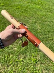 Standing Black Bear, Natural Earth Tones Poplar Wood Walking Stick Hiking Staff