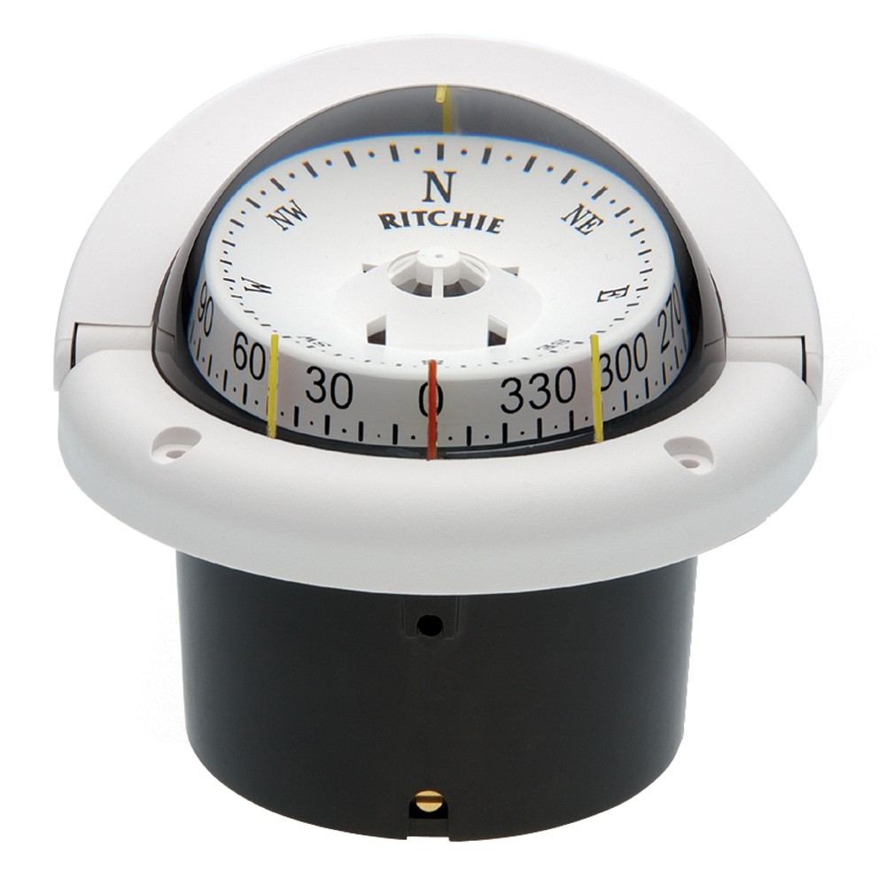 Ritchie HF-743W Helmsman Compass – Flush Mount – White HF-743W UPC 010342138286