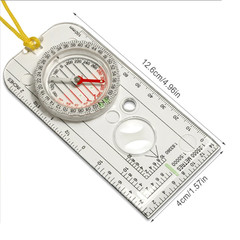 Compass Navigation Map Ruler Reading Scouting Scale Outdoor Orienteering Gear fo