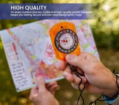 Orienteering Compass – Hiking Backpacking Compass – Advanced Scout Compass Ca…