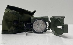Cammenga Model 3H Tritium Lensatic Compass US Military Issue OD Green With Pouch