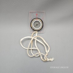 Vintage Small Portable Compass on Hard Plastic Measuring Base, Made in Japan