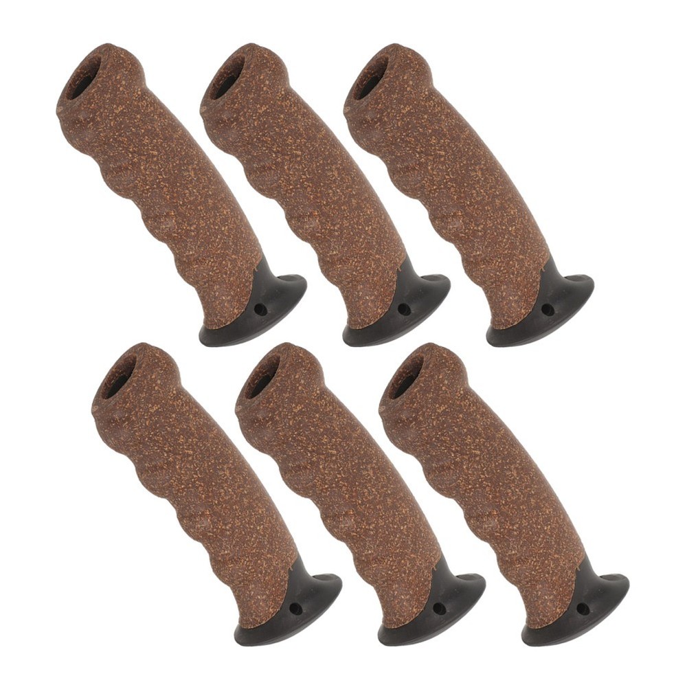 6Pcs Anti-Skid Cork Handle Grip for Walking Canes Durable Outdoor Hiking Poles