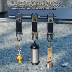 Hanging Buckle Nylon Strap with Carabiner Hook for Keys Tools and Outdoor Gear