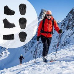 4Pcs Trekking Poles Tips Hiking Accessories – Cane for Walking Black