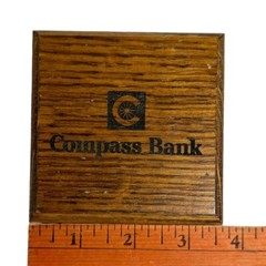 Compass Bank Brass Paperweight Desk Compass Wood Box Gift