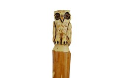 Owl Walking Stick carving, Strong, Hand-Made in the USA, Creation Carvings