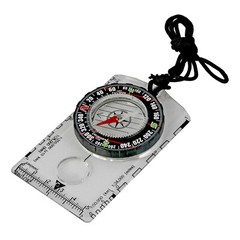 Liquid Filled Compass – Map Compass – Boxed W/Lanyard – Glass + Scale