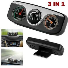 3 in 1 Car Dashboard Thermometer Navigation Compass Ball for Boat Marine Truck