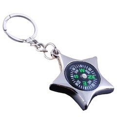 Clear Cover Survival Compasses Camping Hunting Hiking Mini Keychains Compasses
