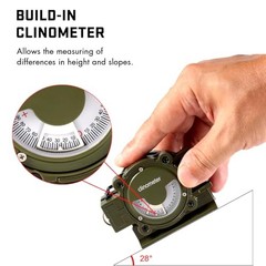 Multifunctional Military Sighting Navigation Compass with EK-22JG-Green