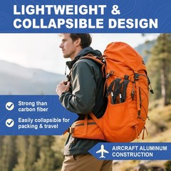 Hiking Poles 2 Pack, Aircraft-Aluminum Alloy Trekking Poles for Hiking, Adjus…