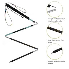 Ultra Light Carbon Fiber Trekking Poles – Collapsible Hiking Sticks 125Cm