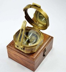 Nautical Collectibles item gift Vintage Maritime Brass Brunton Compass With Box