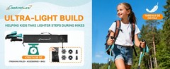 Kids Trekking Poles for Hiking – Collapsible Lightweight Hiking Poles, 2 Pack