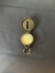 Vintage Engineer Directional Compass Lensatic Metallic Black in Color WORKING