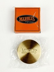 Vintage Marbles Large 1-3/4″ Brass Pocket Compass MR223 – NEW IN BOX!