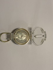 Lensatic Plastic Compass, Clear Great for Camping, Hiking, Outdoors