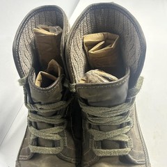 Chaco Olive Brown Lace-Up Hiking Boots, Size US 8