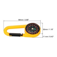 5Pcs Compass, Buckle Compass Keychain Survival Pocket Compass, Yellow