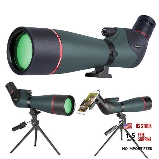 20-60×80 Spotting Scopes for Bird Watching, BAK4 Waterproof Spotting Dark Green