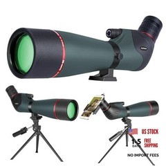 20-60×80 Spotting Scopes for Bird Watching, BAK4 Waterproof Spotting Dark Green