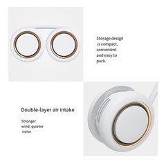 Necklace Neck Fan with 2000mAh Battery Portable and Lightweight Design