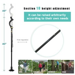 Straight Posture Cane Adjustable Height Walking Stick Folding Walking Cane US