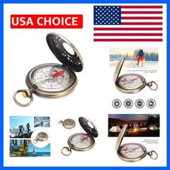Brass Compass Hiking Durable Shockproof Waterproof Navigation Tool for Outdoo…