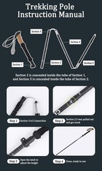 FireHiking Walking Trekking Poles Ultralight 7075 Aluminum Foldable Hiking Poles