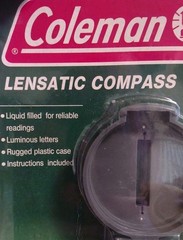 Coleman Lensatic Compass w/Case Liquid Filled Luminous Letters Sealed Pkg NOS