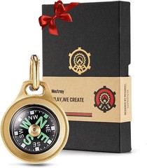 Mini Titanium/Brass Compass, Waterproof Pocket Compass for Hiking & Survival,…