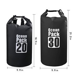 Dry Sack/Floating Waterproof Bag 2L/5L//20L/30L for Boating, 10L Black
