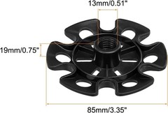 2Pcs Black Trekking Pole Snow Baskets for Aluminum Hiking Sticks