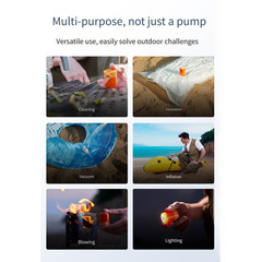 Air Mattress Pump with Dual Action Inflation Deflation Plus Built in LED Light